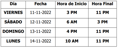horario